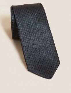 M&S Collection Men's Ties Skinny Geometric Tie