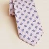 M&S Collection Men's Ties Slim Printed Paisley Tie