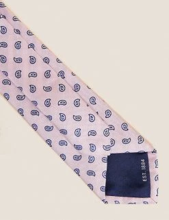 M&S Collection Men's Ties Slim Printed Paisley Tie -New In Mens Store SD 03 T15 1792M A0 X EC 90