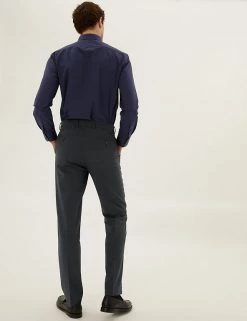 M&S Collection Men's Trousers The Ultimate Tailored Fit Textured Trousers