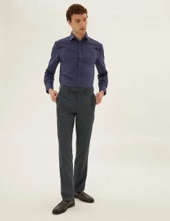 M&S Collection Men's Trousers The Ultimate Tailored Fit Textured Trousers 10 M&S Collection Men's Trousers The Ultimate Tailored Fit Textured Trousers -New In Mens Store SD 03 T15 2016T XB X EC 2