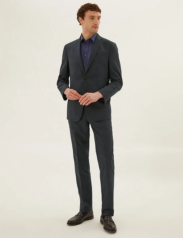 M&S Collection Men's Trousers The Ultimate Tailored Fit Textured Trousers 6 M&S Collection Men's Trousers The Ultimate Tailored Fit Textured Trousers - Image 6