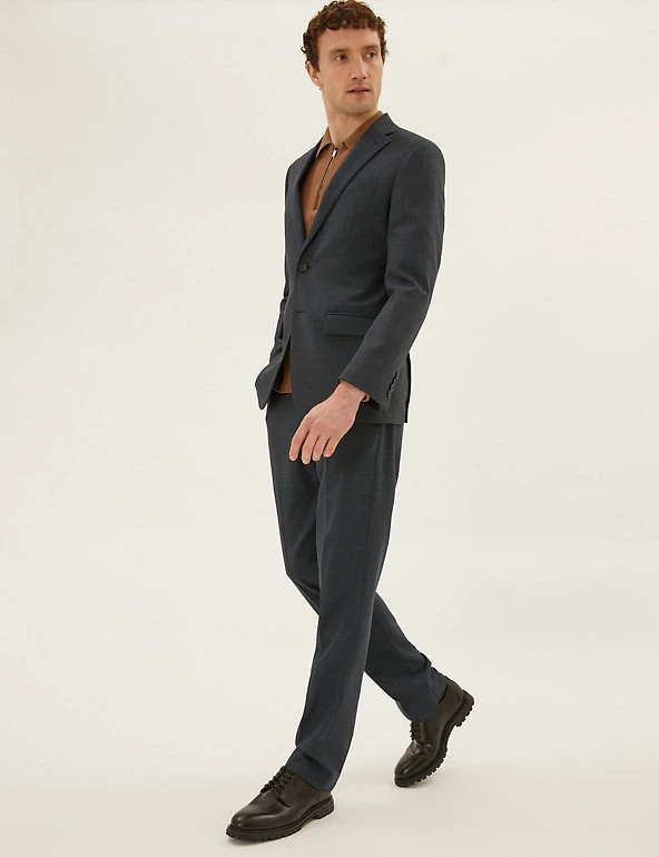 M&S Collection Men's Trousers The Ultimate Tailored Fit Textured Trousers 7 M&S Collection Men's Trousers The Ultimate Tailored Fit Textured Trousers - Image 7