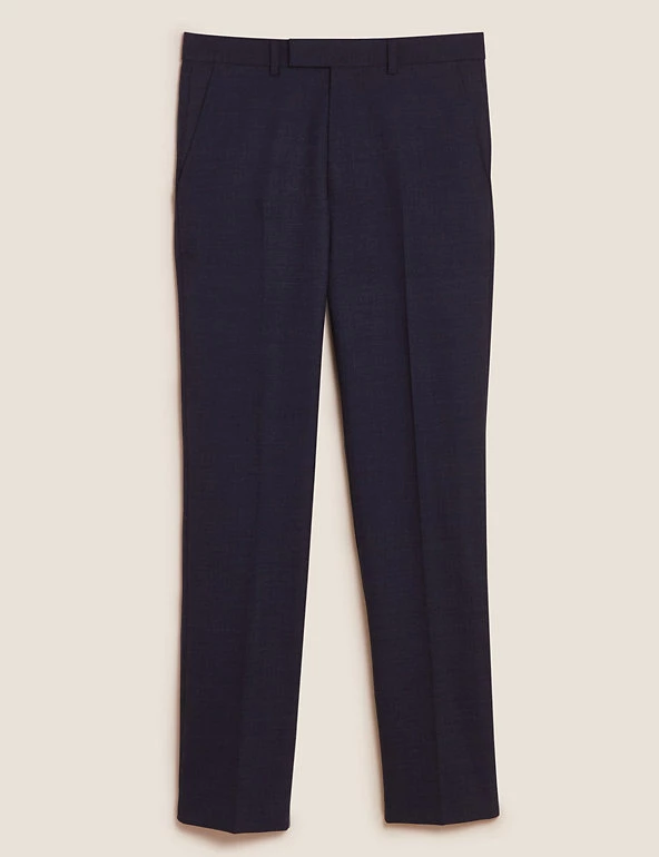 M&S Collection Men's Trousers The Ultimate Tailored Fit Textured Trousers 2 M&S Collection Men's Trousers The Ultimate Tailored Fit Textured Trousers - Image 2