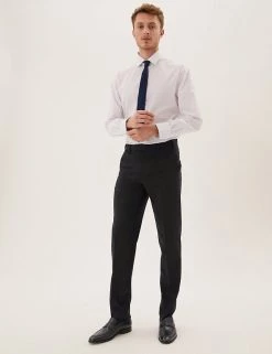 M&S Collection Smart Trousers The Ultimate Regular Fit Wool Blend Trousers