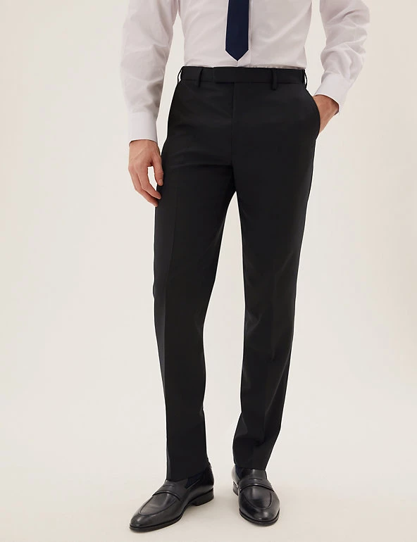M&S Collection Smart Trousers The Ultimate Regular Fit Wool Blend Trousers 3 M&S Collection Smart Trousers The Ultimate Regular Fit Wool Blend Trousers - Image 3
