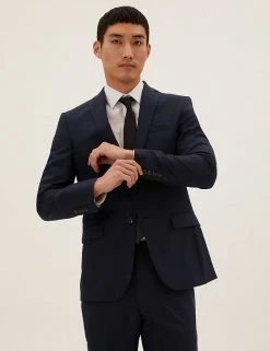 M&S Collection Men's Coats & Jackets Navy Slim Fit Pure Wool Jacket 11 M&S Collection Men's Coats & Jackets Navy Slim Fit Pure Wool Jacket -New In Mens Store SD 03 T15 2203F F3 X EC 3