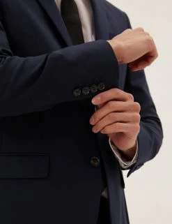 M&S Collection Men's Coats & Jackets Navy Slim Fit Pure Wool Jacket 12 M&S Collection Men's Coats & Jackets Navy Slim Fit Pure Wool Jacket -New In Mens Store SD 03 T15 2203F F3 X EC 4