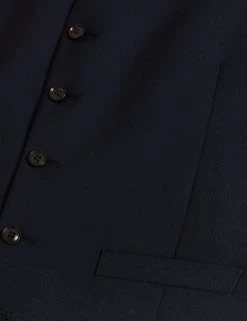 M&S Collection Men's Waistcoats Pure Wool Textured Waistcoat -New In Mens Store SD 03 T15 2203M F3 X EC 6