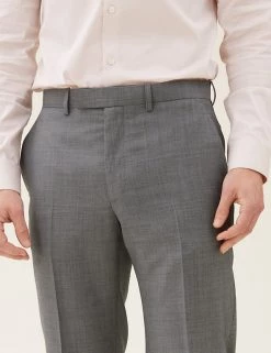 M&S Collection Men's Trousers Regular Fit Pure Wool Trousers -New In Mens Store SD 03 T15 2324Y T0 X EC 2