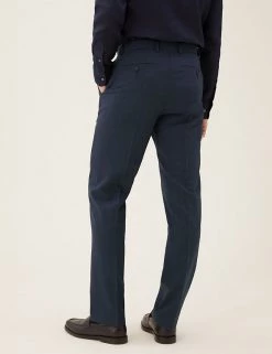 M&S Collection Luxury Men's Trousers Regular Fit Wool Rich Textured Trousers -New In Mens Store SD 03 T15 2326Y BE X EC 2