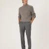 Savile Row Inspired Men Tailored Fit Italian Wool Check Trousers