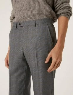 Savile Row Inspired Men Tailored Fit Italian Wool Check Trousers 9 Savile Row Inspired Men Tailored Fit Italian Wool Check Trousers -New In Mens Store SD 03 T15 2434T T0 X EC 2