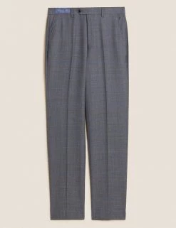 Savile Row Inspired Men Tailored Fit Italian Wool Check Trousers 7 Savile Row Inspired Men Tailored Fit Italian Wool Check Trousers -New In Mens Store SD 03 T15 2434T T0 X EC 90