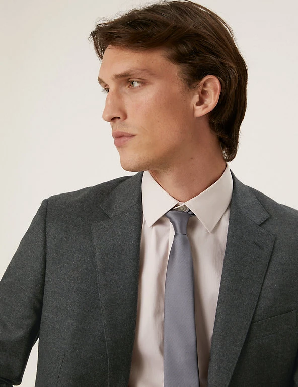 Savile Row Inspired Men Tailored Fit Pure Wool Jacket 5 Savile Row Inspired Men Tailored Fit Pure Wool Jacket - Image 5