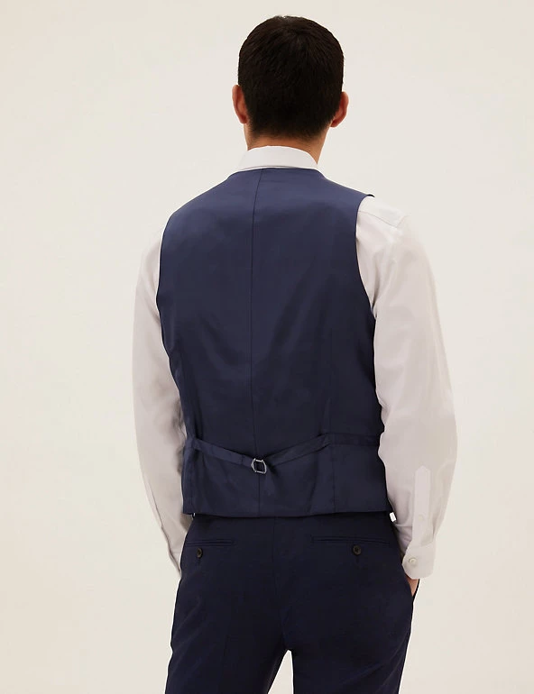 M&S Collection Men's Waistcoats Italian Wool Waistcoat 4 M&S Collection Men's Waistcoats Italian Wool Waistcoat - Image 4