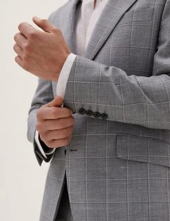 Savile Row Inspired Men's Coats & Jackets Tailored Fit Wool Rich Check Jacket -New In Mens Store SD 03 T15 2459T T1 X EC 3