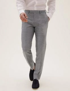 Savile Row Inspired Men's Trousers Tailored Fit Wool Rich Trousers 9 Savile Row Inspired Men's Trousers Tailored Fit Wool Rich Trousers -New In Mens Store SD 03 T15 2460T T1 X EC 1