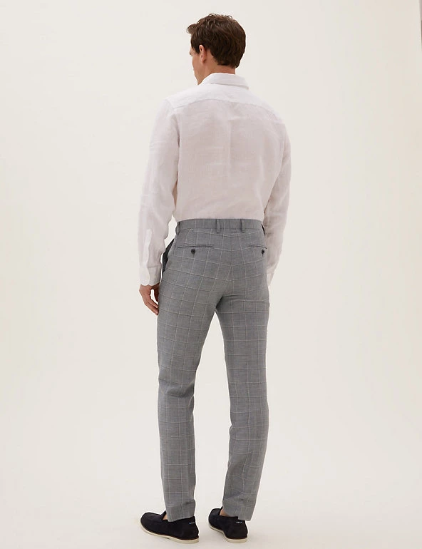 Savile Row Inspired Men's Trousers Tailored Fit Wool Rich Trousers 5 Savile Row Inspired Men's Trousers Tailored Fit Wool Rich Trousers - Image 5