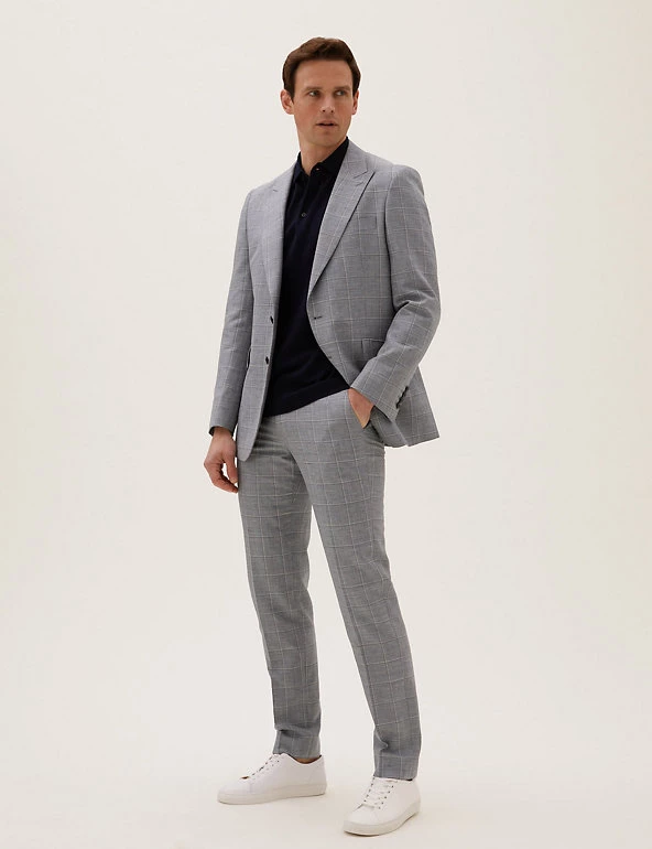 Savile Row Inspired Men's Trousers Tailored Fit Wool Rich Trousers 7 Savile Row Inspired Men's Trousers Tailored Fit Wool Rich Trousers - Image 7