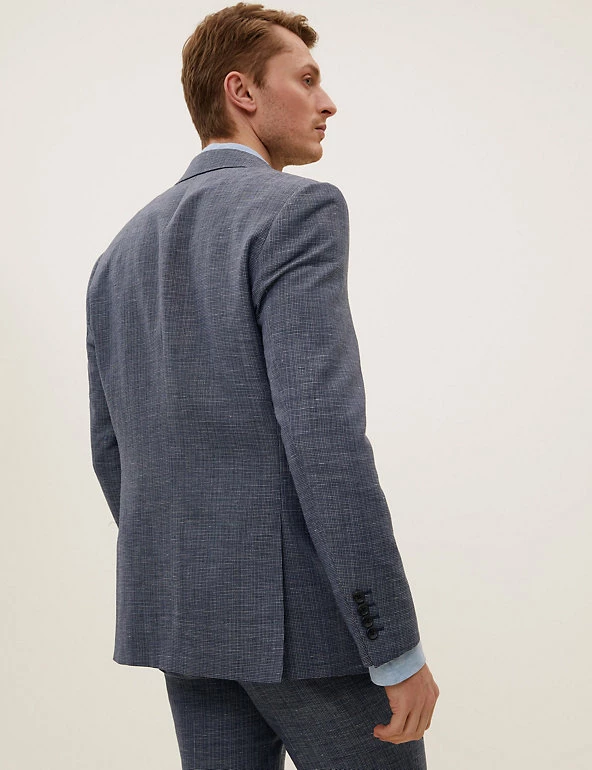 Savile Row Inspired Men's Coats & Jackets Tailored Fit Wool Rich Puppytooth Jacket 4 Savile Row Inspired Men's Coats & Jackets Tailored Fit Wool Rich Puppytooth Jacket - Image 4