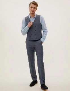 Savile Row Inspired Men's Waistcoats Wool Rich Double Breasted Waistcoat -New In Mens Store SD 03 T15 2461W F4 X EC 1