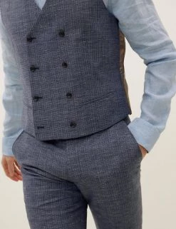 Savile Row Inspired Men's Waistcoats Wool Rich Double Breasted Waistcoat -New In Mens Store SD 03 T15 2461W F4 X EC 3