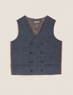 Savile Row Inspired Men's Waistcoats Wool Rich Double Breasted Waistcoat -New In Mens Store SD 03 T15 2461W F4 X EC 90