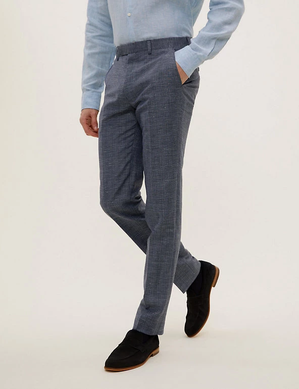 Savile Row Inspired Men's Trousers Tailored Fit Wool Rich Puppytooth Trousers 3 Savile Row Inspired Men's Trousers Tailored Fit Wool Rich Puppytooth Trousers - Image 3