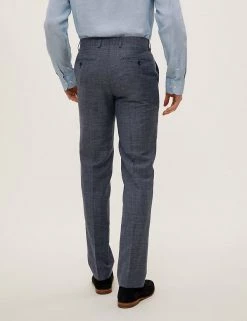 Savile Row Inspired Men's Trousers Tailored Fit Wool Rich Puppytooth Trousers 10 Savile Row Inspired Men's Trousers Tailored Fit Wool Rich Puppytooth Trousers -New In Mens Store SD 03 T15 2462T F4 X EC 3