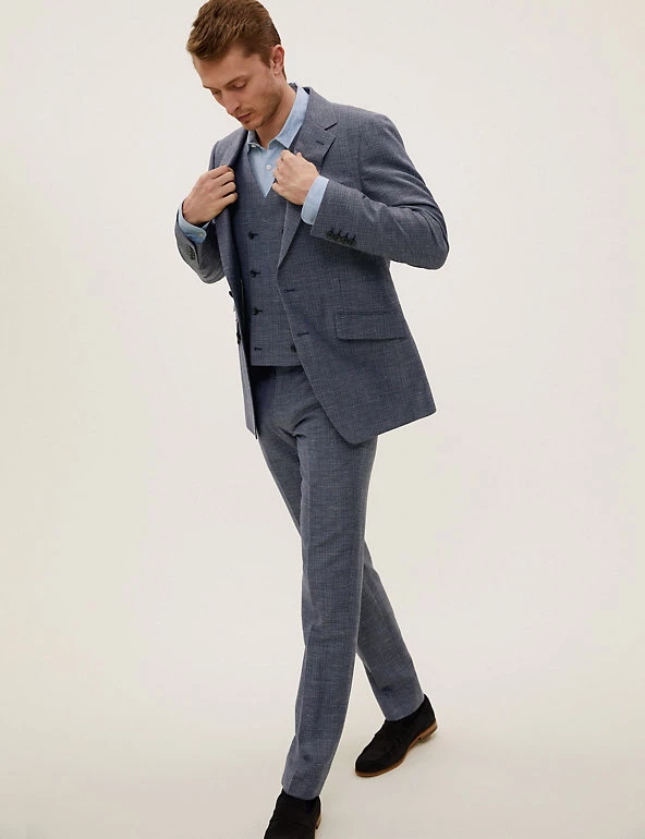 Savile Row Inspired Men's Trousers Tailored Fit Wool Rich Puppytooth Trousers 6 Savile Row Inspired Men's Trousers Tailored Fit Wool Rich Puppytooth Trousers - Image 6