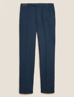 M&S Collection Smart Trousers Tailored Fit Italian Linen Miracle™ Trousers -New In Mens Store SD 03 T15 3346T E3 X EC 90