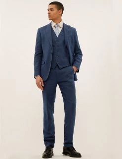 M&S Collection Men's Waistcoats Italian Linen Miracle™ Waistcoat 12 M&S Collection Men's Waistcoats Italian Linen Miracle™ Waistcoat -New In Mens Store SD 03 T15 3346W E3 X EC 4