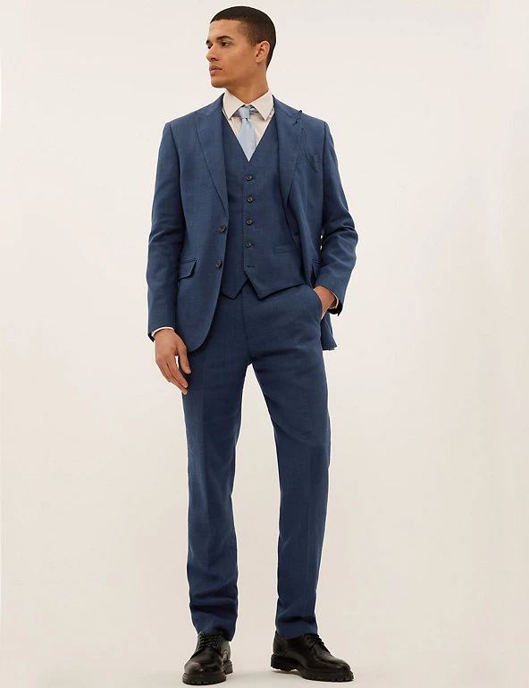 M&S Collection Men's Waistcoats Italian Linen Miracle™ Waistcoat 6 M&S Collection Men's Waistcoats Italian Linen Miracle™ Waistcoat - Image 6