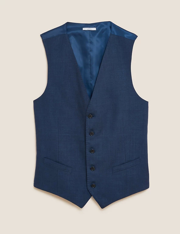 M&S Collection Men's Waistcoats Italian Linen Miracle™ Waistcoat 2 M&S Collection Men's Waistcoats Italian Linen Miracle™ Waistcoat - Image 2