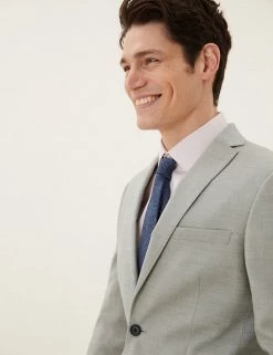 M&S Collection Men's Coats & Jackets Slim Fit Italian Linen Miracle™ Jacket -New In Mens Store SD 03 T15 3359F XH X EC 3