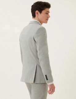 M&S Collection Men's Coats & Jackets Slim Fit Italian Linen Miracle™ Jacket -New In Mens Store SD 03 T15 3359F XH X EC 4