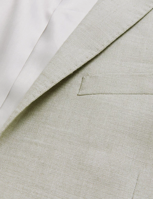 M&S Collection Men's Coats & Jackets Tailored Fit Italian Linen Miracle™ Jacket 7 M&S Collection Men's Coats & Jackets Tailored Fit Italian Linen Miracle™ Jacket - Image 7