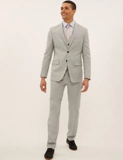 M&S Collection Men's Waistcoats Italian Linen Miracle™ Waistcoat -New In Mens Store SD 03 T15 3359W XH X EC 4