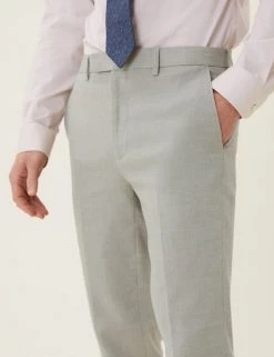 M&S Collection Men's Trousers Slim Fit Linen Miracle™ Trousers -New In Mens Store SD 03 T15 3360F XH X EC 2