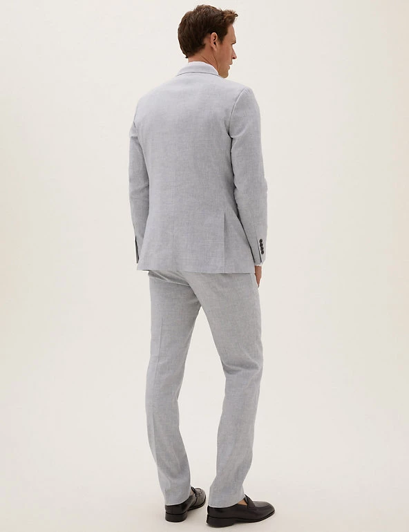 M&S Collection Men's Coats & Jackets Tailored Fit Italian Linen Miracle™ Jacket 6 M&S Collection Men's Coats & Jackets Tailored Fit Italian Linen Miracle™ Jacket - Image 6