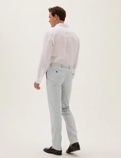 M&S Collection Men's Trousers Big & Tall Tailored Fit Italian Linen Miracle™ Trousers -New In Mens Store SD 03 T15 3362Z T0 X EC 3