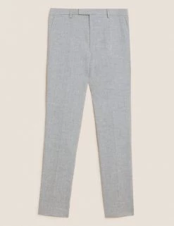 M&S Collection Men's Trousers Big & Tall Tailored Fit Italian Linen Miracle™ Trousers -New In Mens Store SD 03 T15 3362Z T0 X EC 90