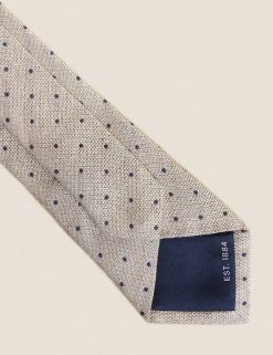 M&S Collection Men's Ties Slim Polka Dot Silk Blend Tie 3 M&S Collection Men's Ties Slim Polka Dot Silk Blend Tie -New In Mens Store SD 03 T15 4272S NU X EC 90