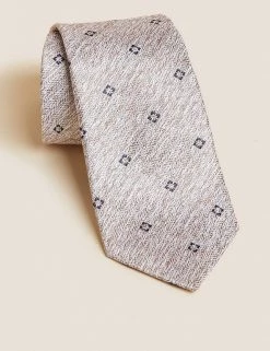 M&S Collection M&S Collection Accessories Slim Foulard Pure Silk Tie
