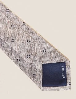 M&S Collection M&S Collection Accessories Slim Foulard Pure Silk Tie -New In Mens Store SD 03 T15 7149P NU X EC 90