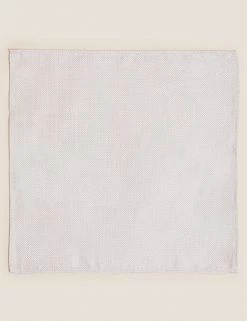 M&S Collection Men's Ties Woven Pure Silk Tie & Pocket Square Set -New In Mens Store SD 03 T15 7155P CH X EC 1