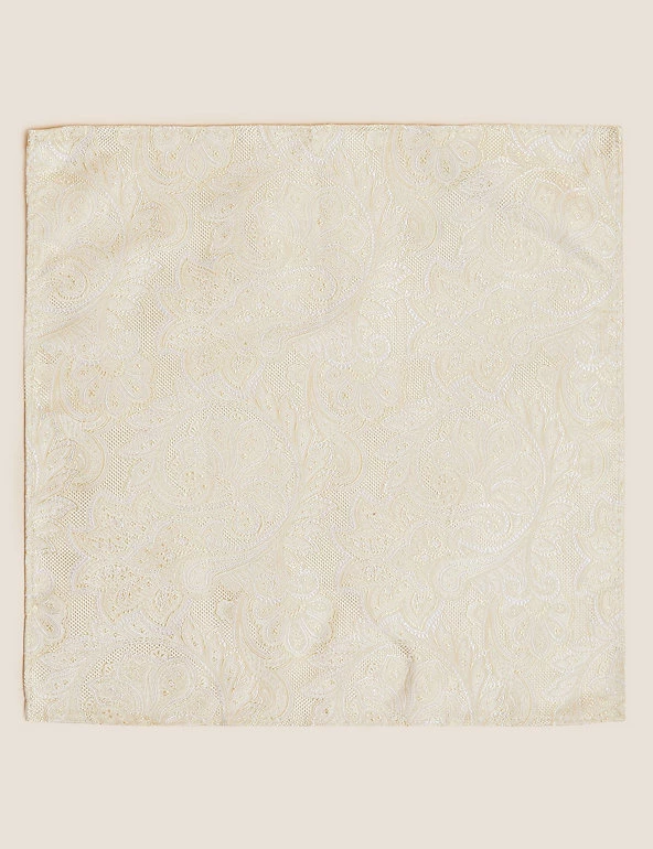 M&S Collection Men's Ties Paisley Pure Silk Tie & Pocket Square Set 9 M&S Collection Men's Ties Paisley Pure Silk Tie & Pocket Square Set - Image 9