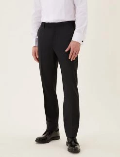 M&S Collection Smart Trousers Tailored Fit Wool Rich Trousers 8 M&S Collection Smart Trousers Tailored Fit Wool Rich Trousers -New In Mens Store SD 03 T15 8054F Y0 X EC 1