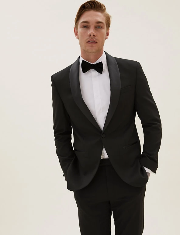 M&S Collection Men's Blazers Regular Fit Dinner Jacket 1 M&S Collection Men's Blazers Regular Fit Dinner Jacket